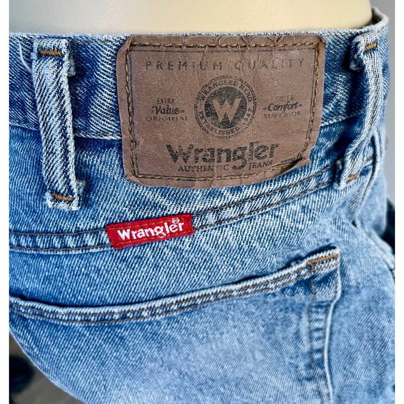 Vintage 90s Wrangler Jeans, 34W x 30, Lightwash Boyfriend Jeans - Picture 7 of 9